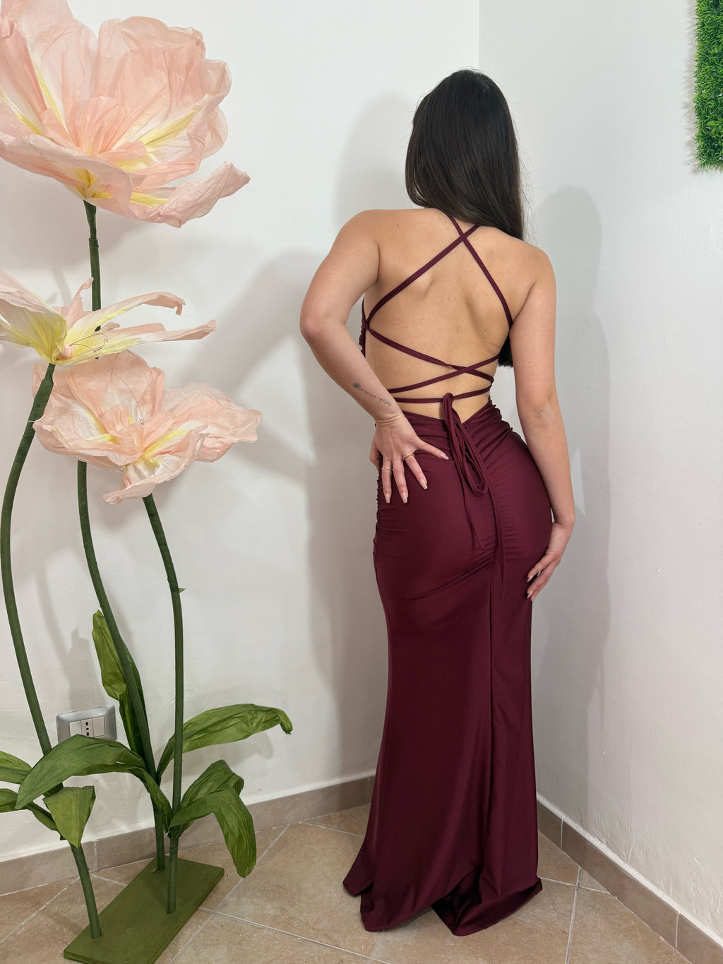 Abito Cecilia Bordeaux