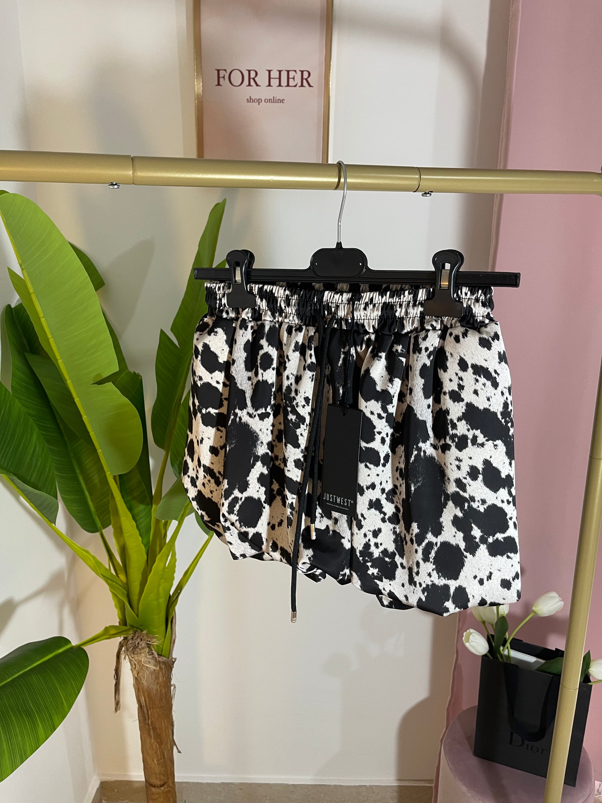 Minigonna satin palloncino