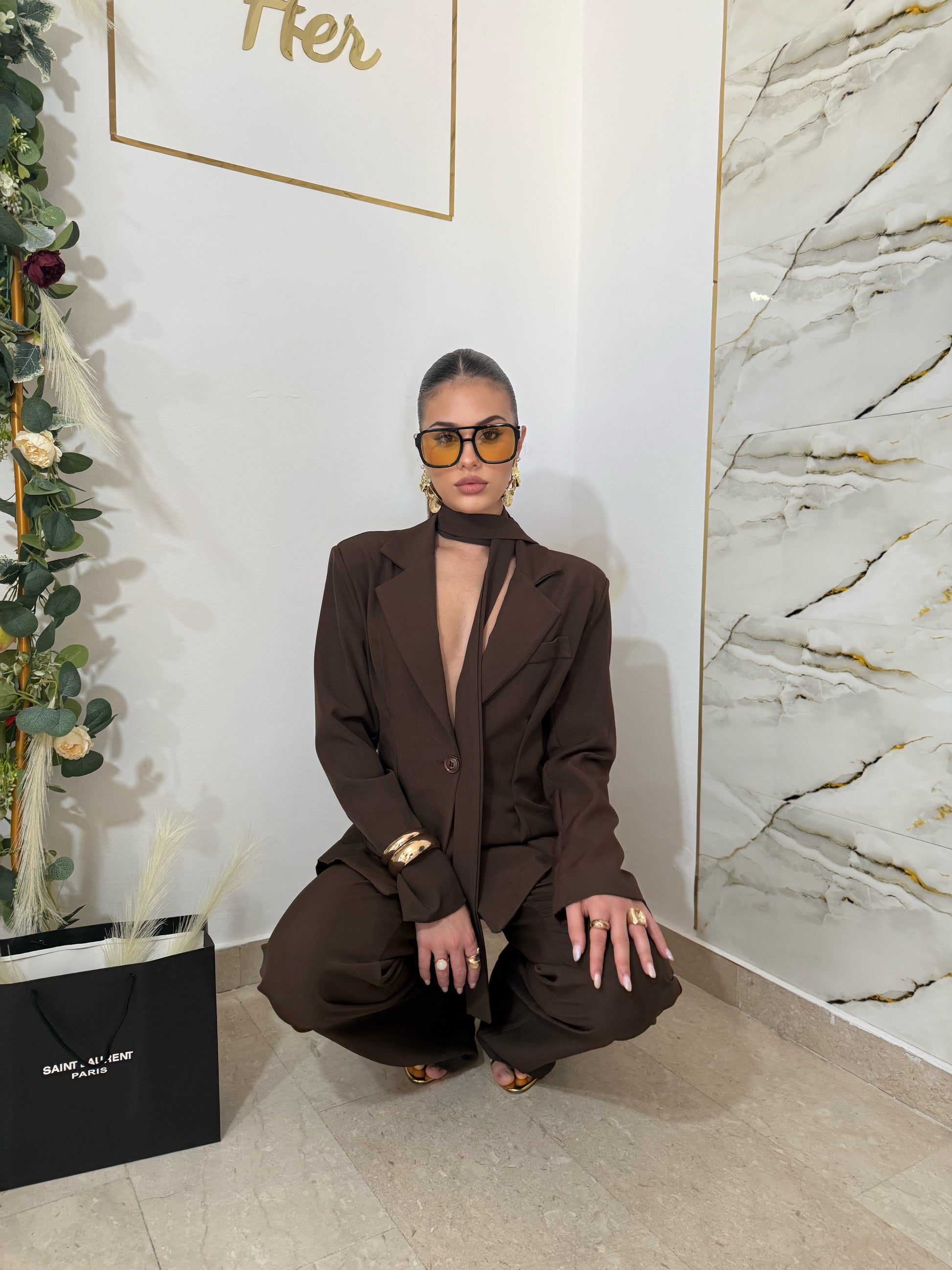 Tailleur Céline Brown