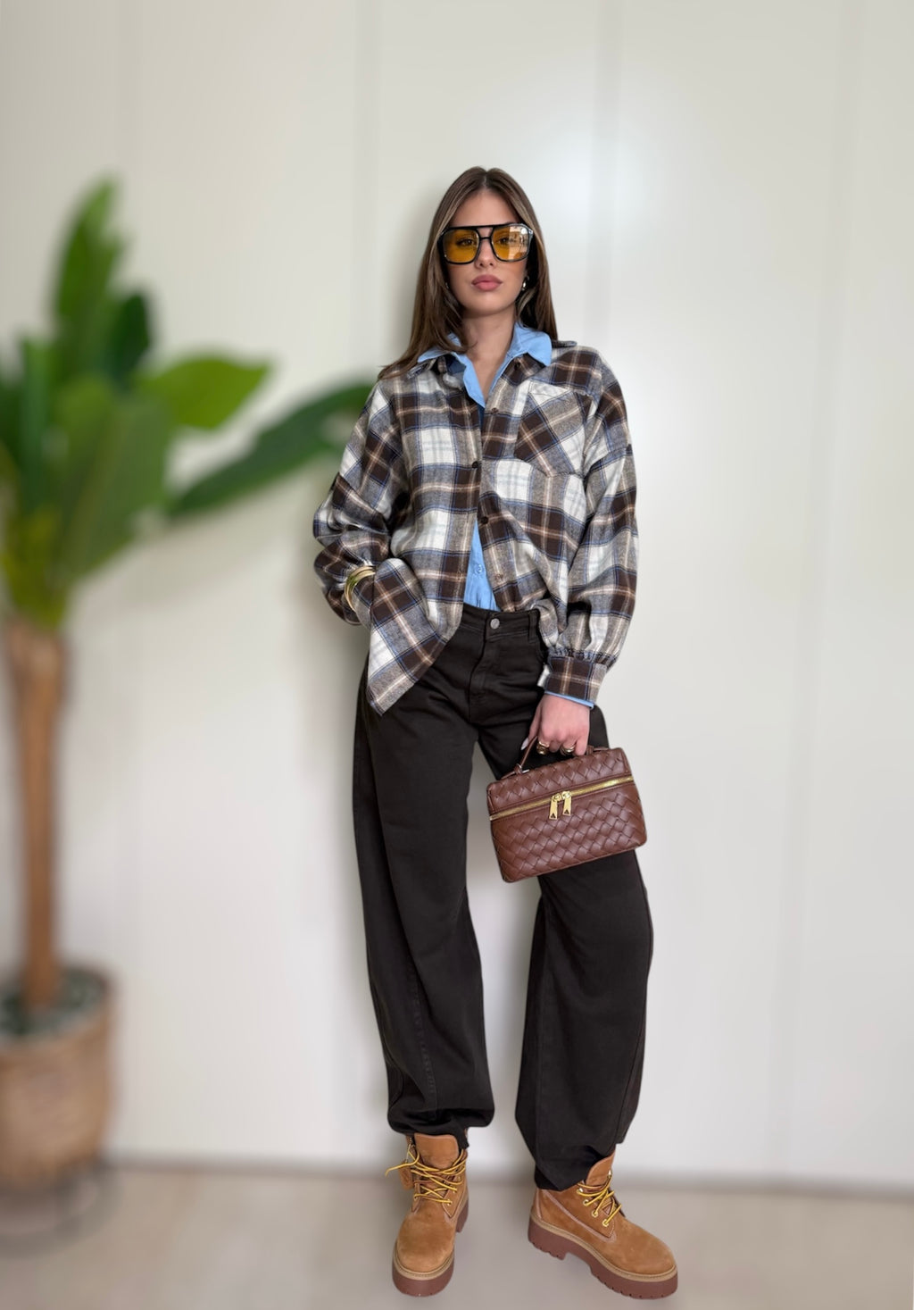 Jeans Wide balloon coffee