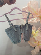 Top crop in Denim