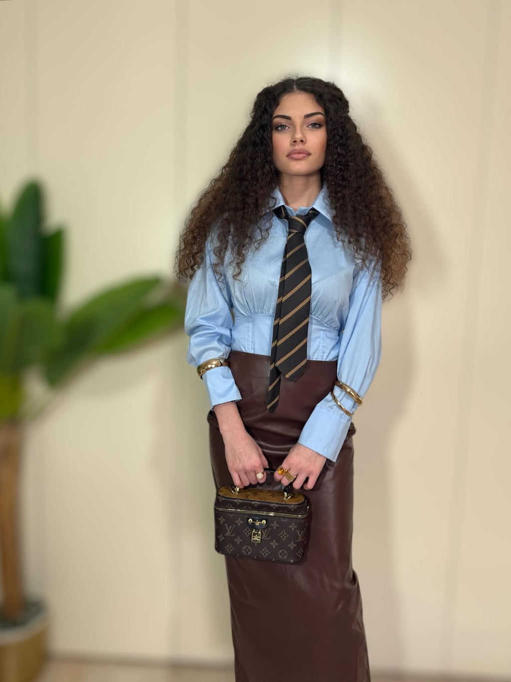 Camicia corsetto light blu