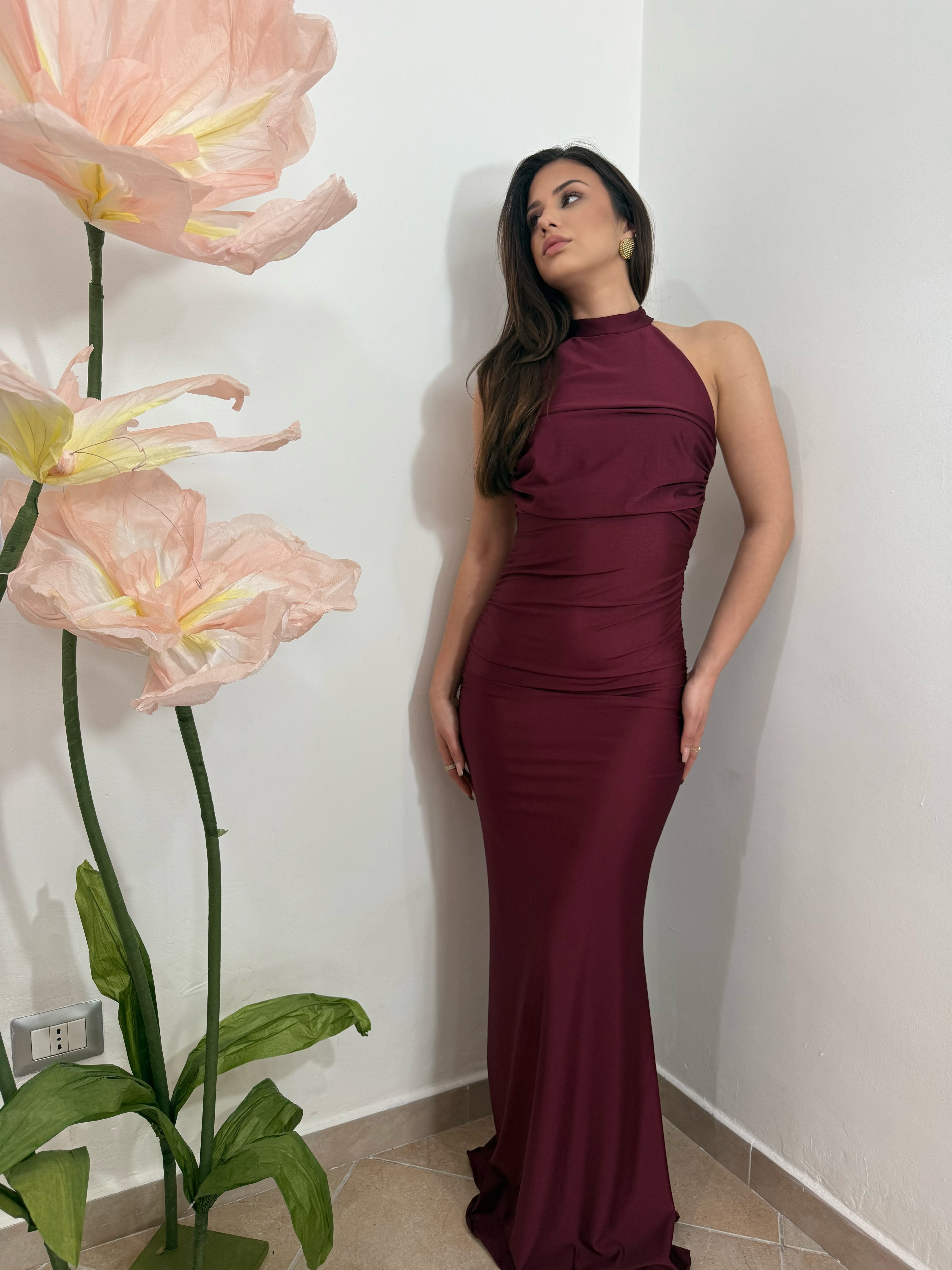 Abito Cecilia Bordeaux