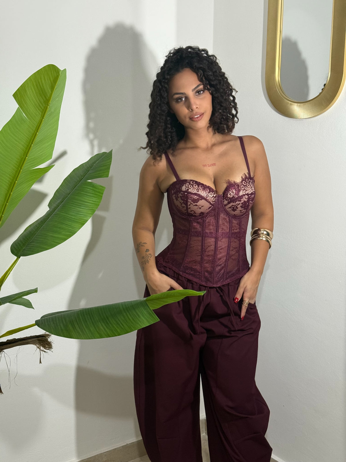 Corsetto Angel Bordeaux