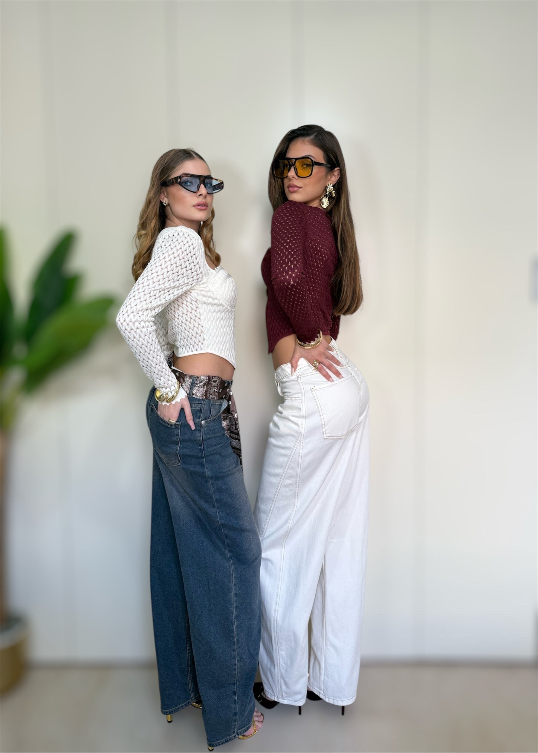 Jeans push up foulard