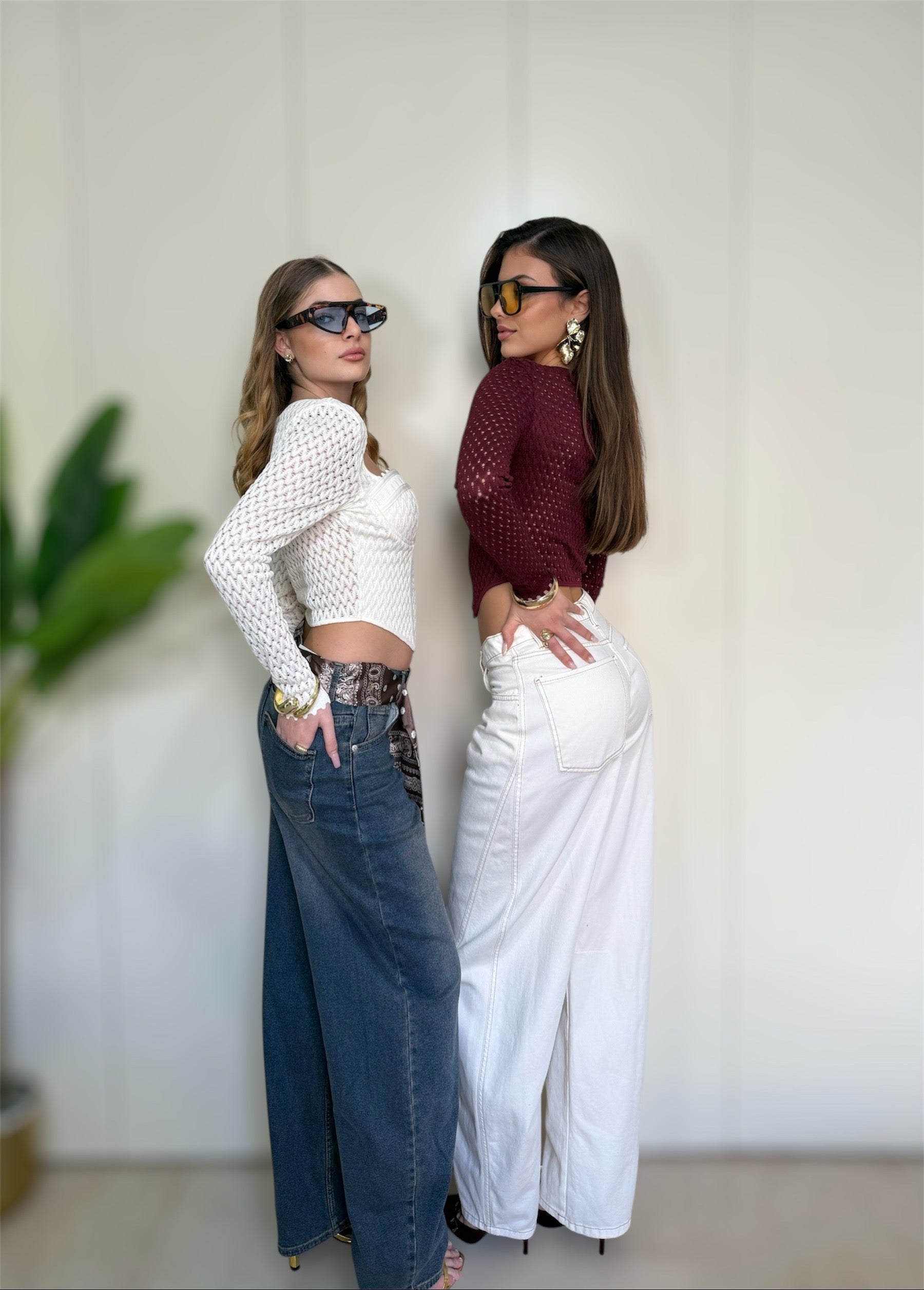 Jeans push up foulard