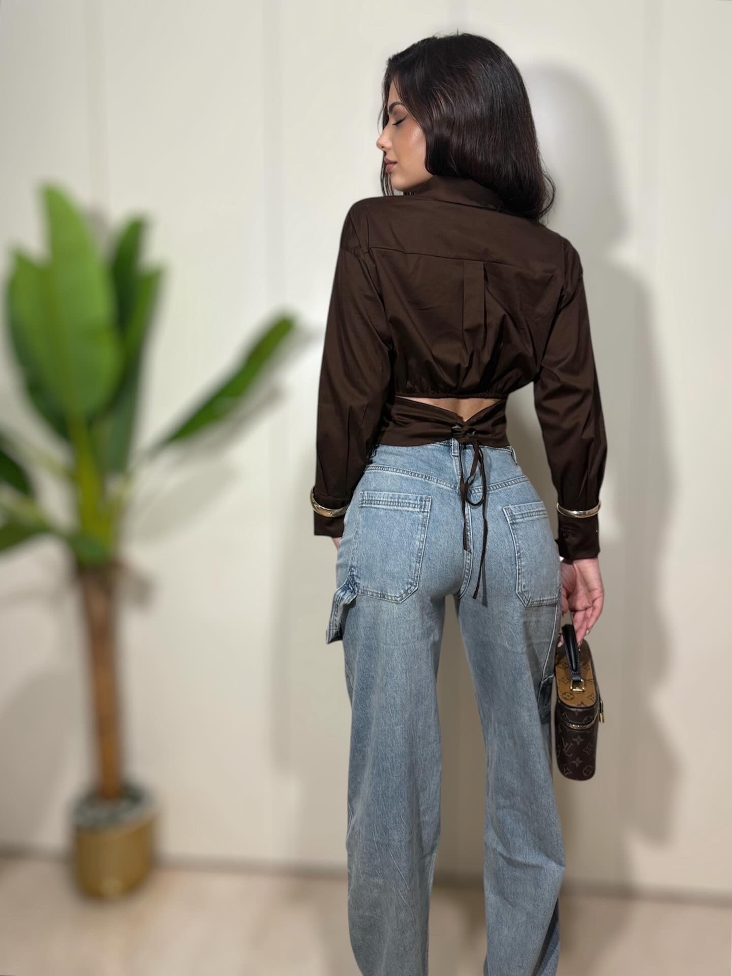 Camicia/corsetto brown