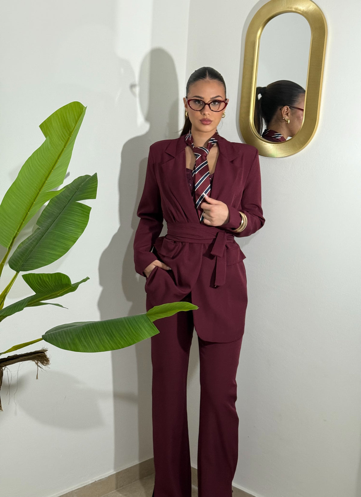 Tailleur Amalia Bordeaux