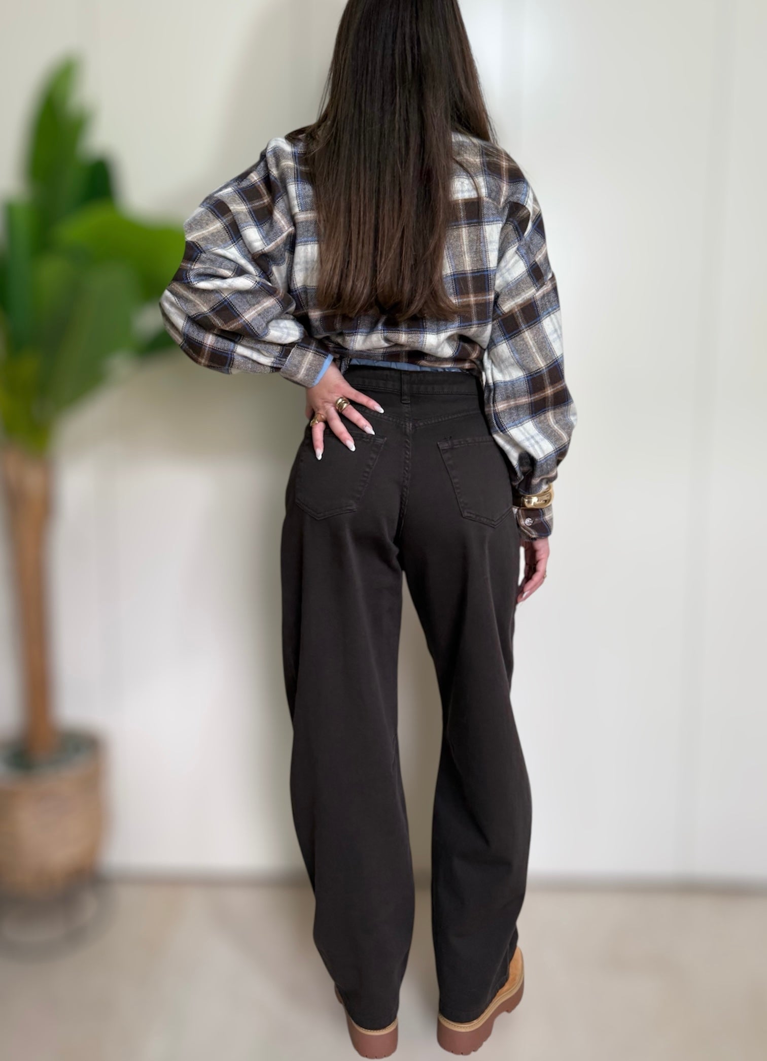 Jeans Wide balloon coffee