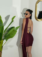 Abito Vanessa bordeaux