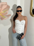 Bustier satin White
