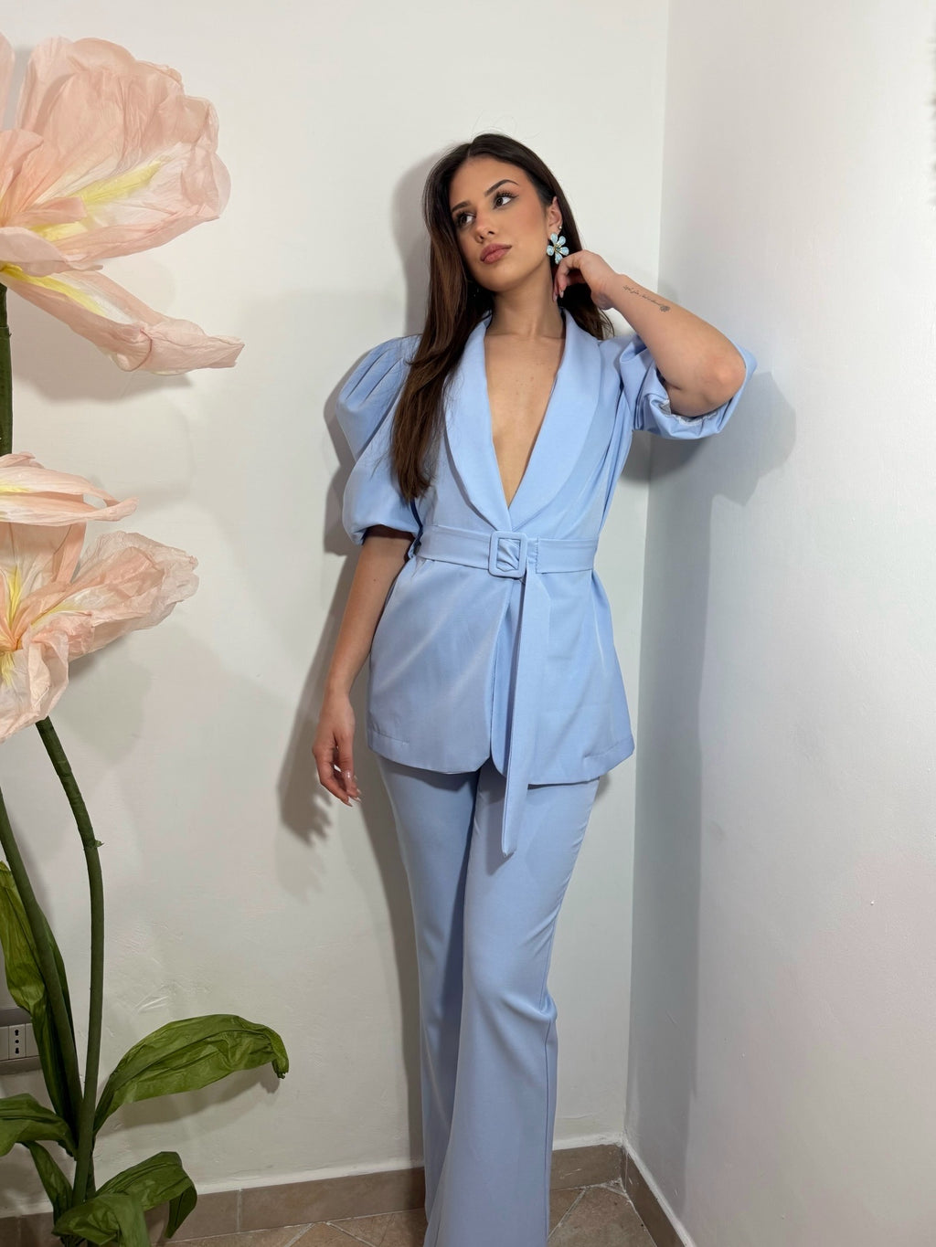 Tailleur Spring celeste