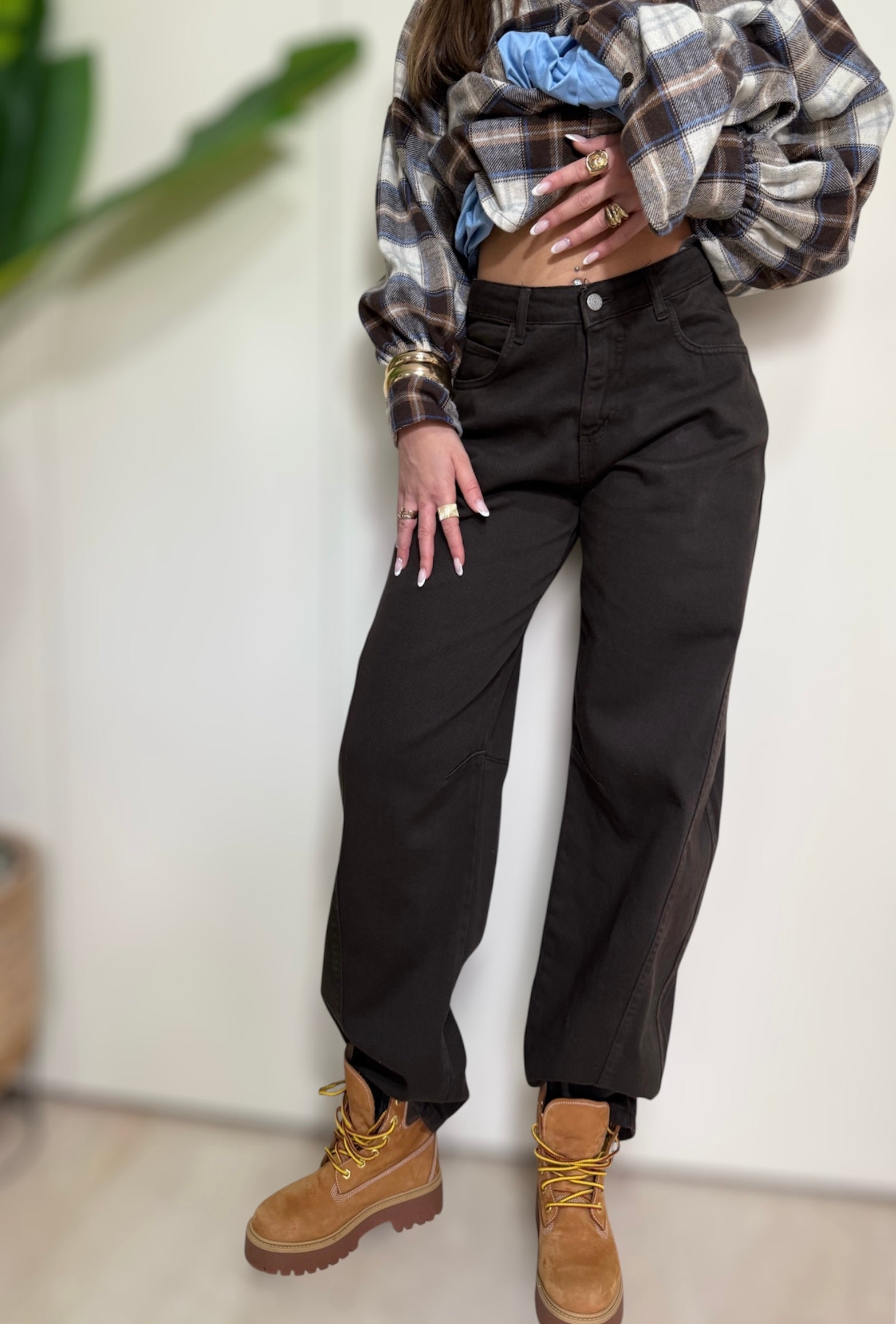 Jeans Wide balloon coffee