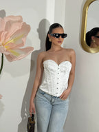 Bustier satin White