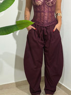Pants Balloon Bordeaux