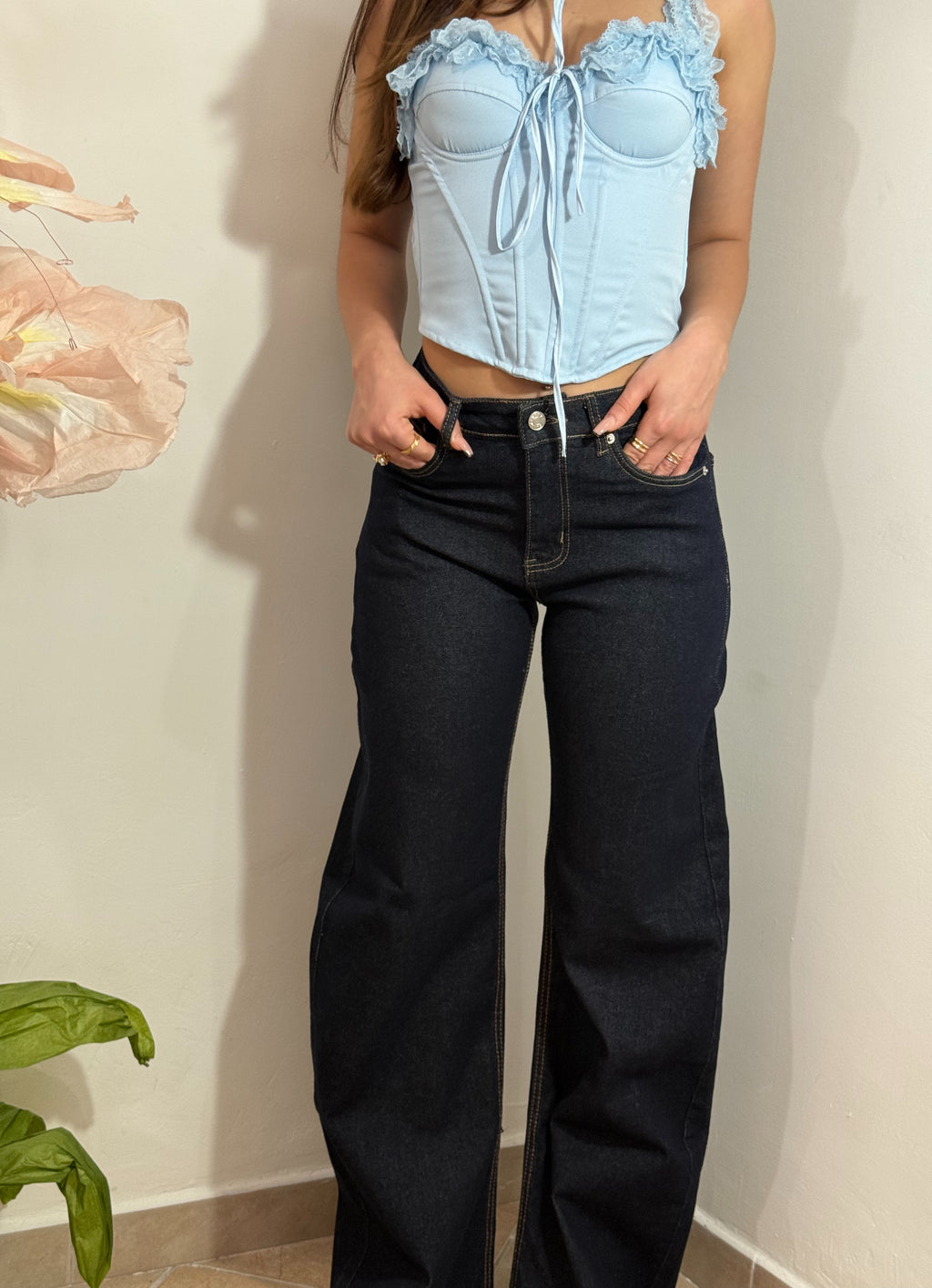 Jeans Dritti lavaggio scuro