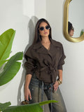 Trench in tessuto Brown