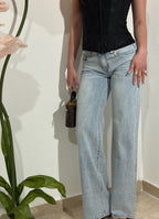 Jeans dritti lavaggio chiaro