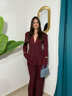 Tailleur con Corsetto Bordeaux