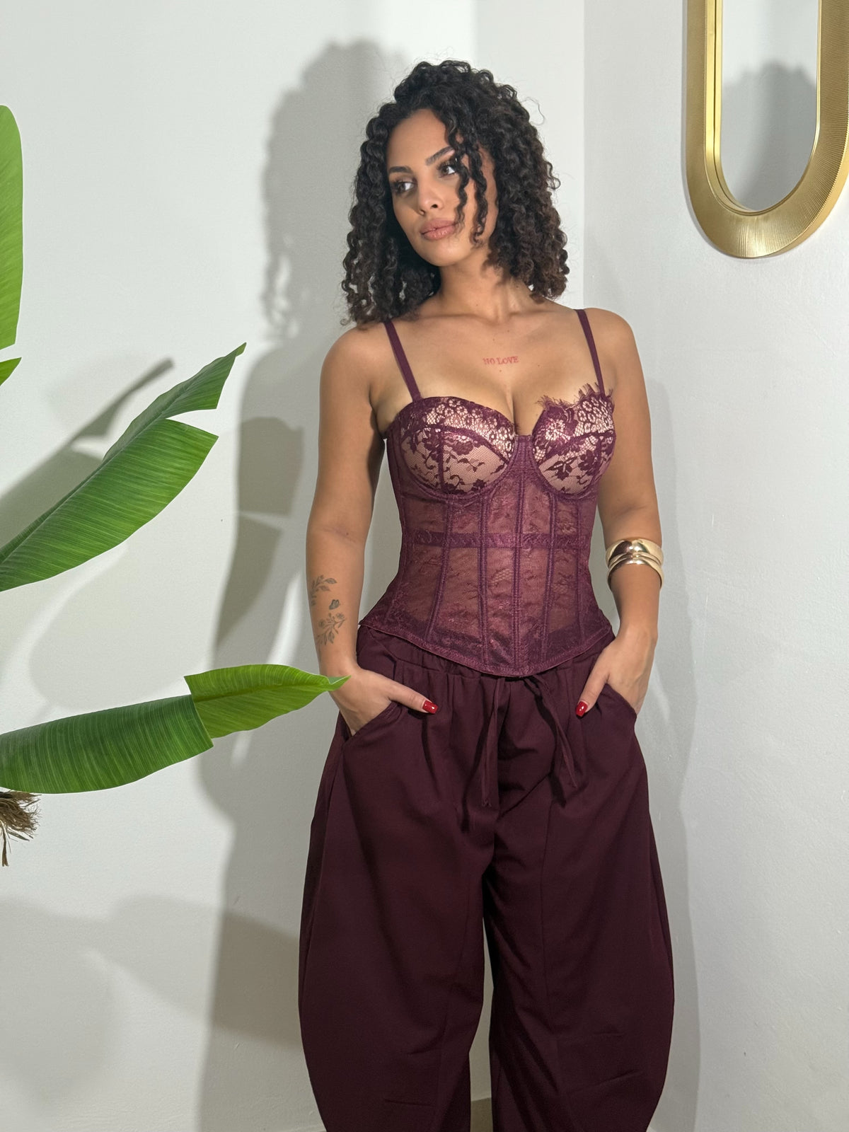 Corsetto Angel Bordeaux