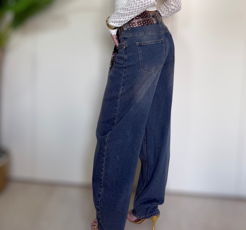 Jeans push up foulard