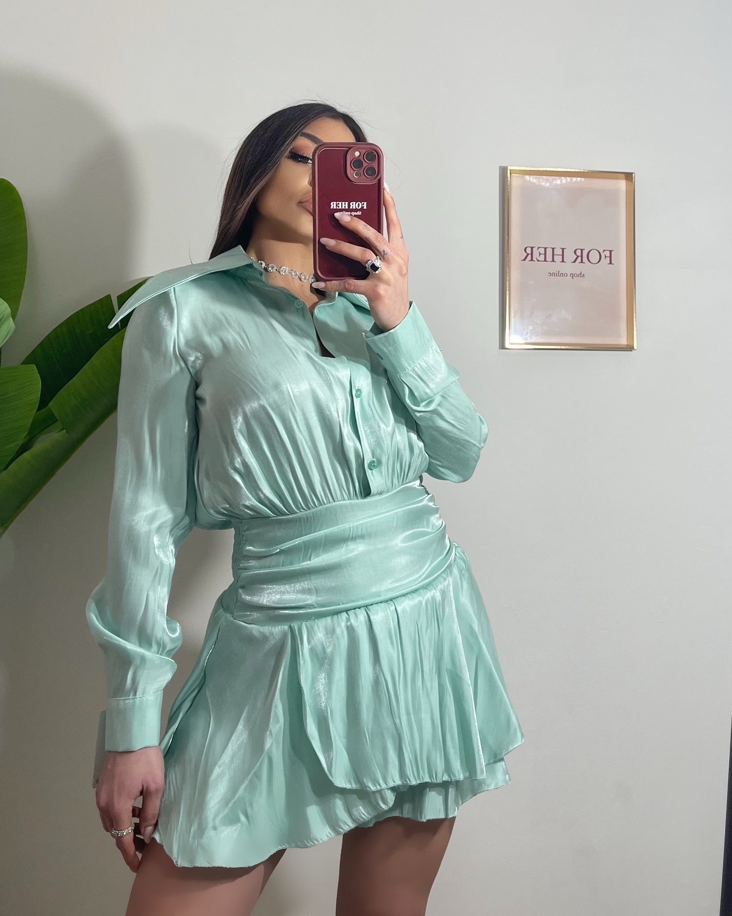 Abito Honey verde acqua