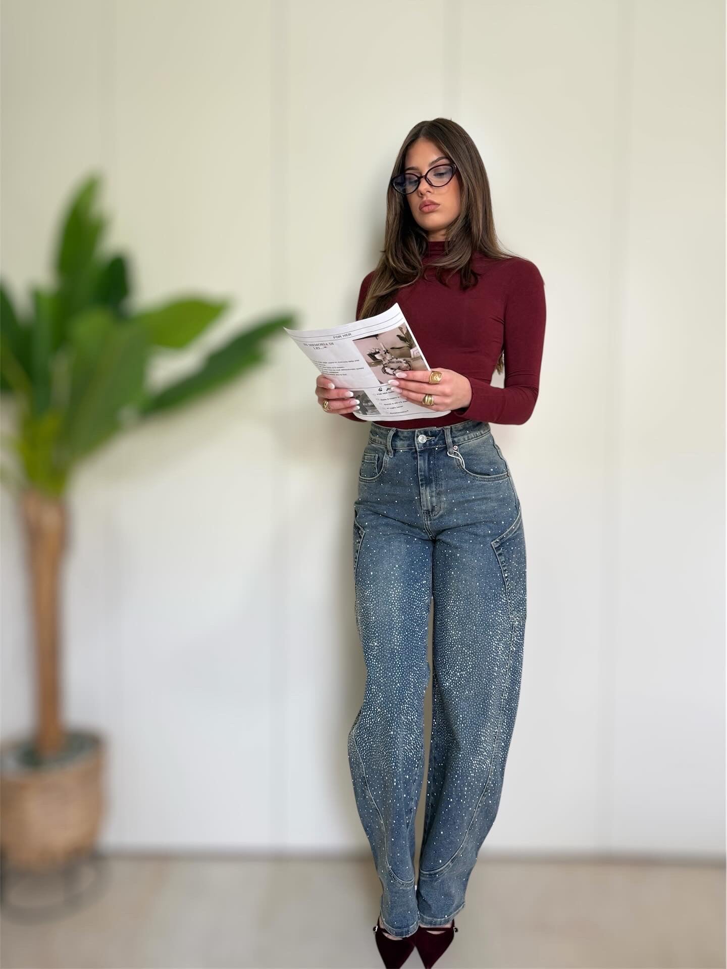 Maglia basic bordeaux