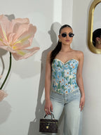 Bustier Flowers celeste