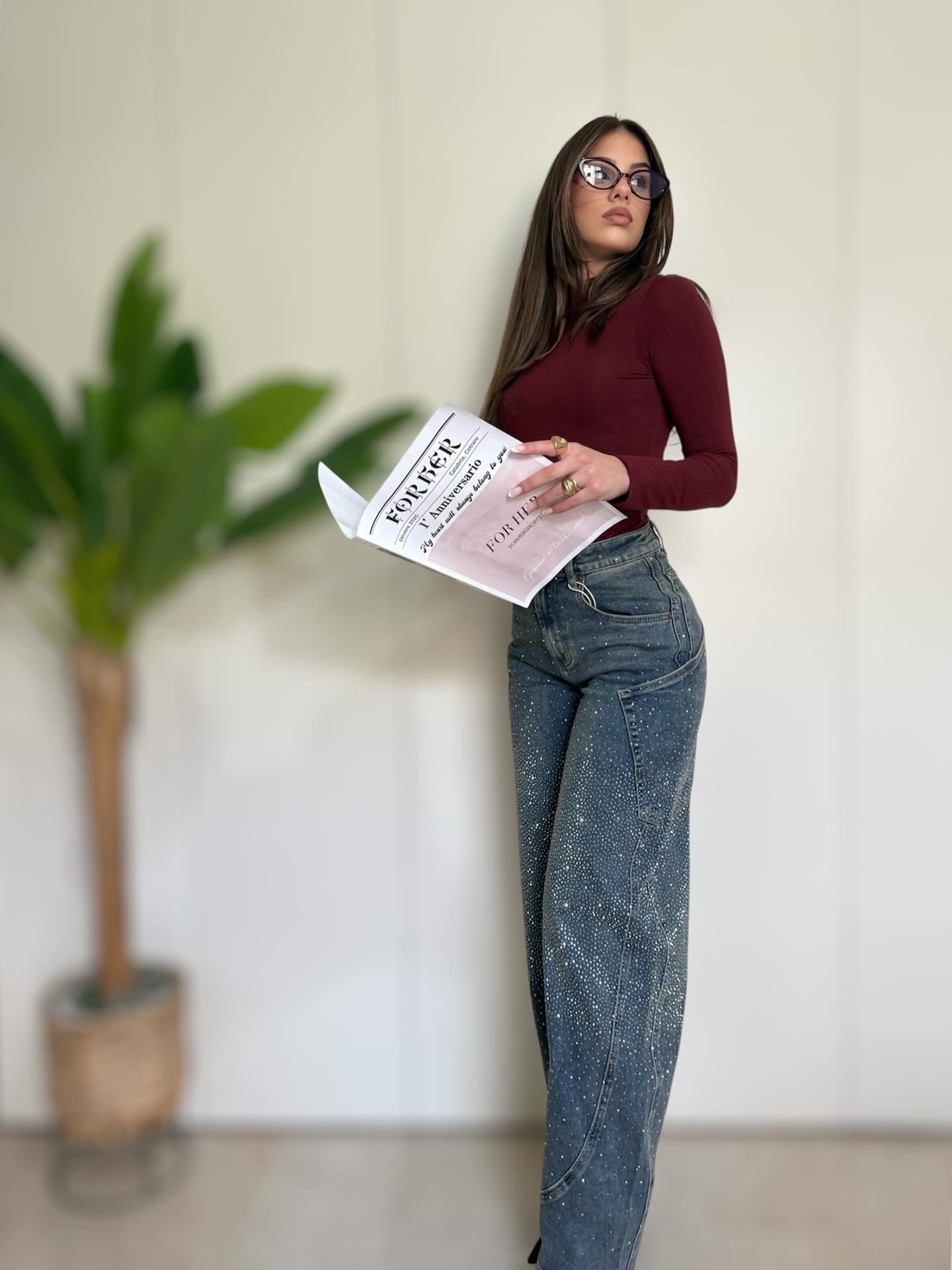 Maglia basic bordeaux