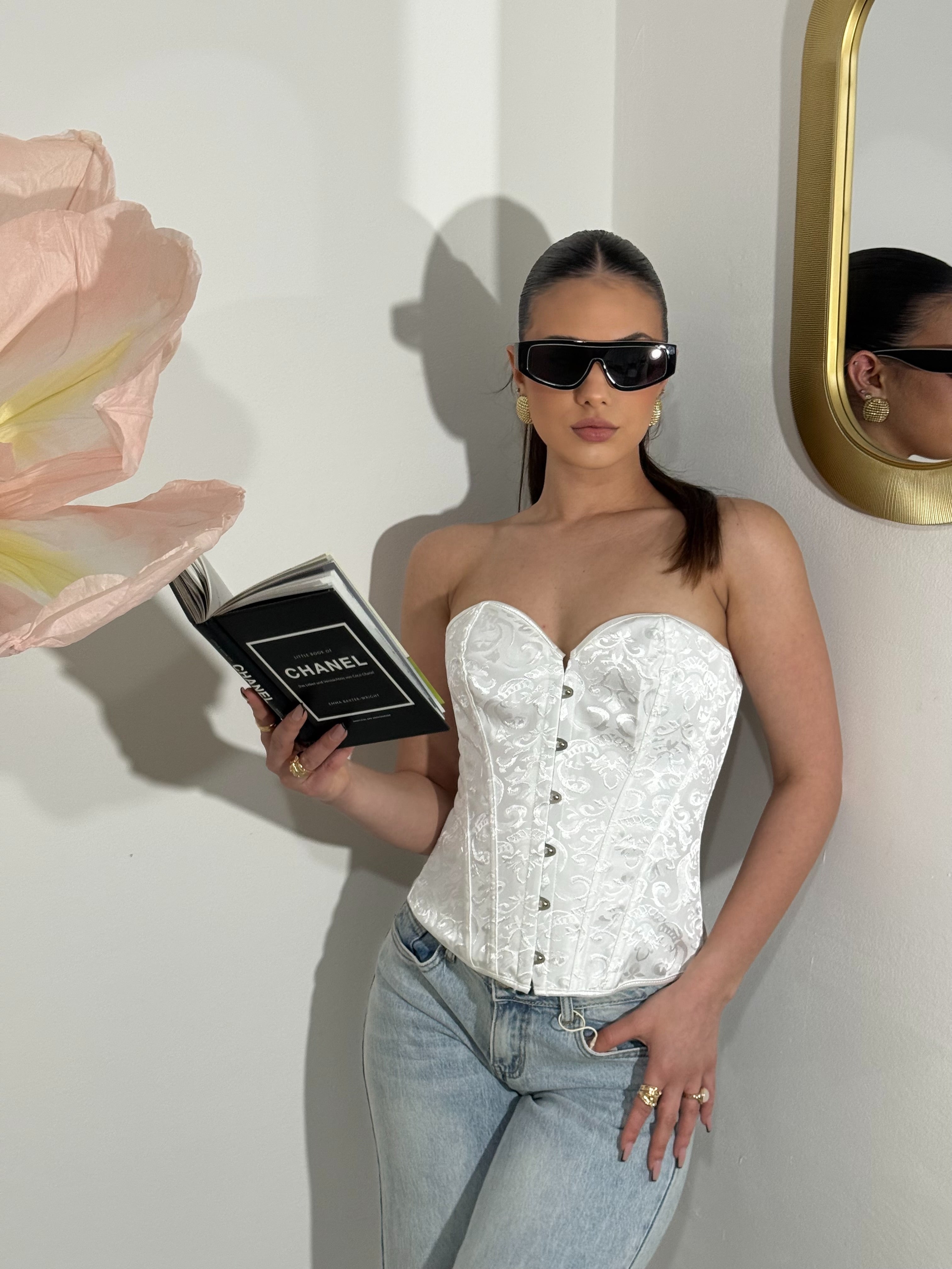 Bustier satin White