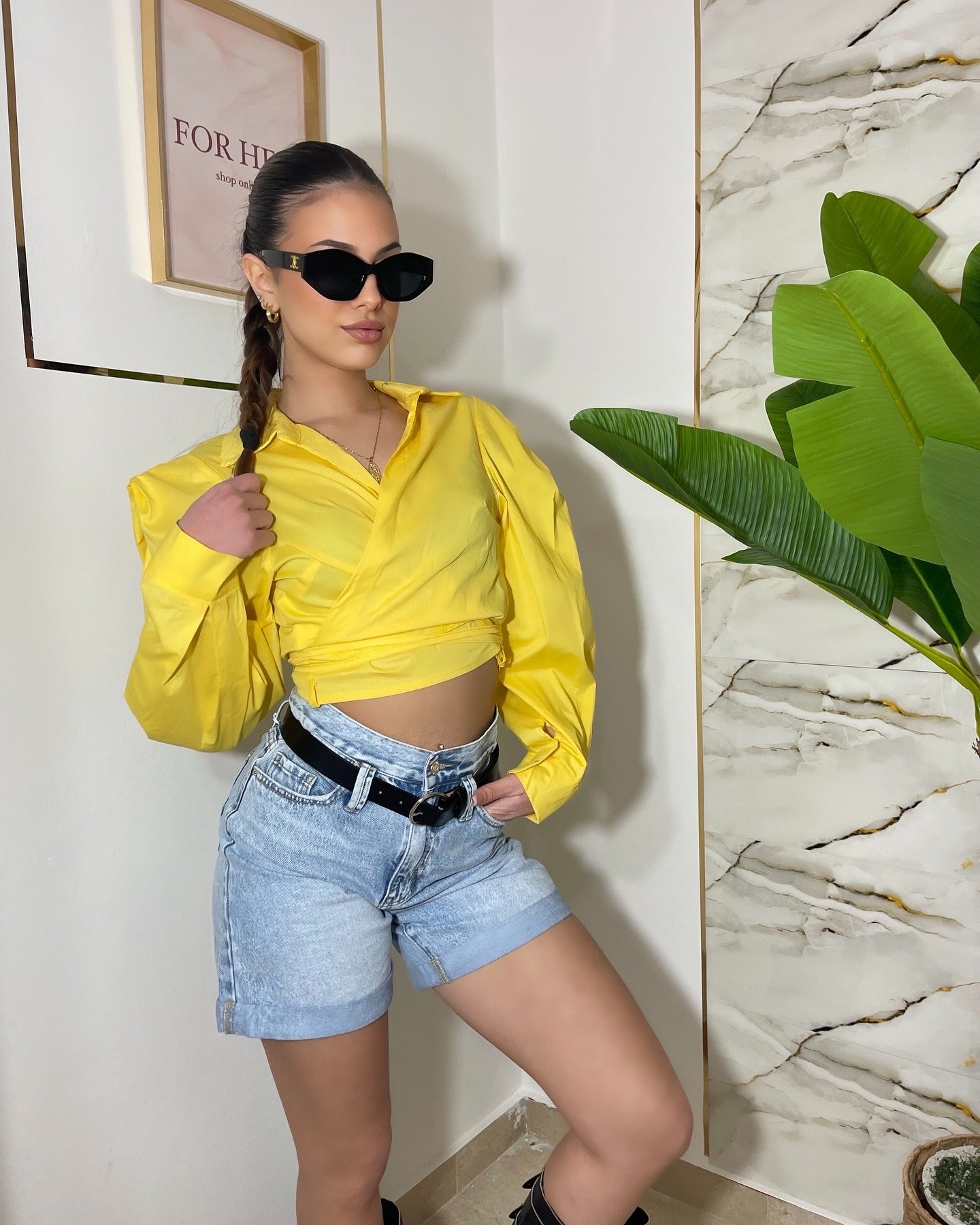 Camicia balloon yellow