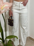 Jeans Wide Balloon White