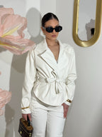 Trench similpelle White