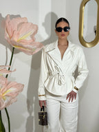 Trench similpelle White