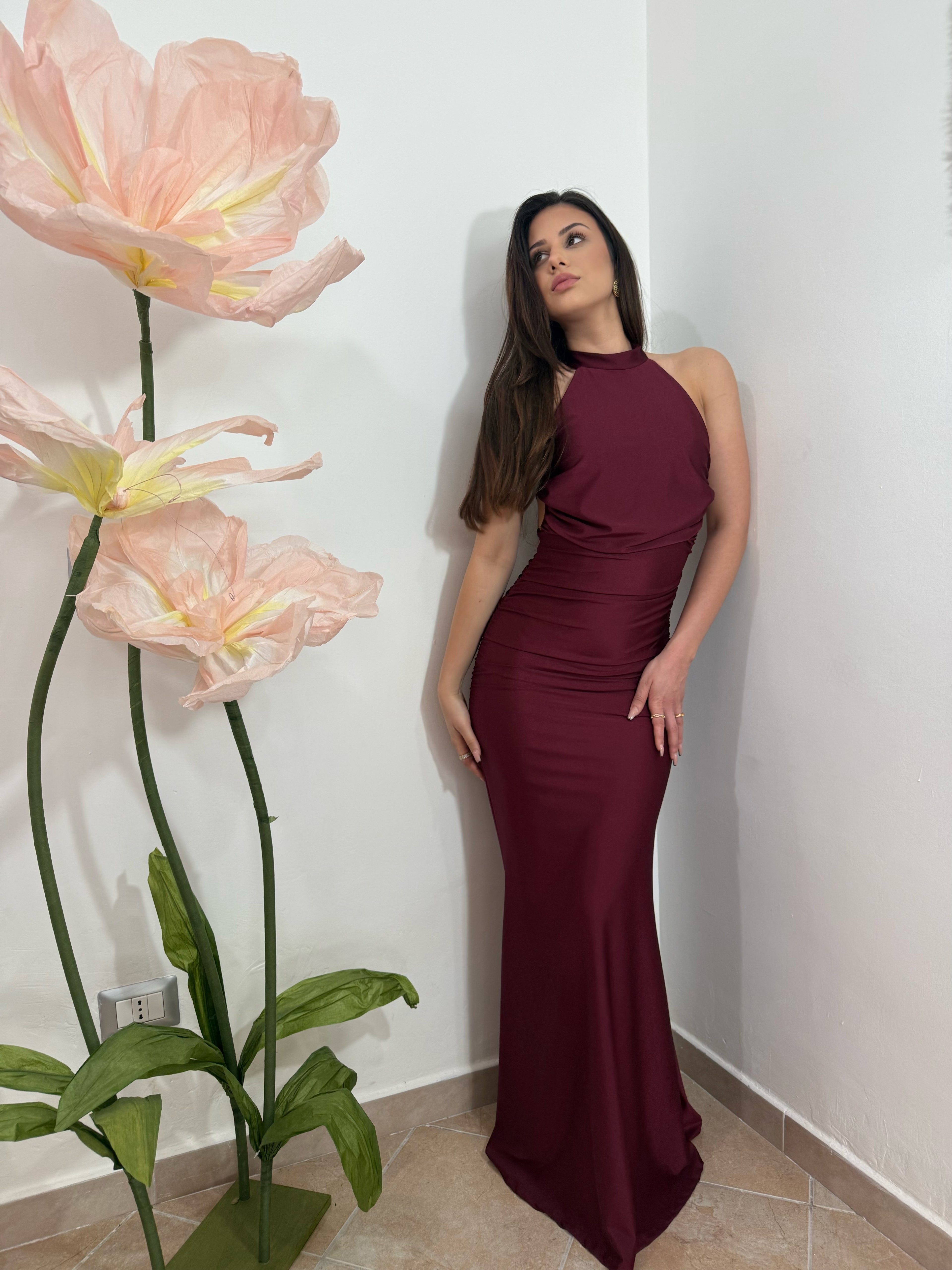Abito Cecilia Bordeaux