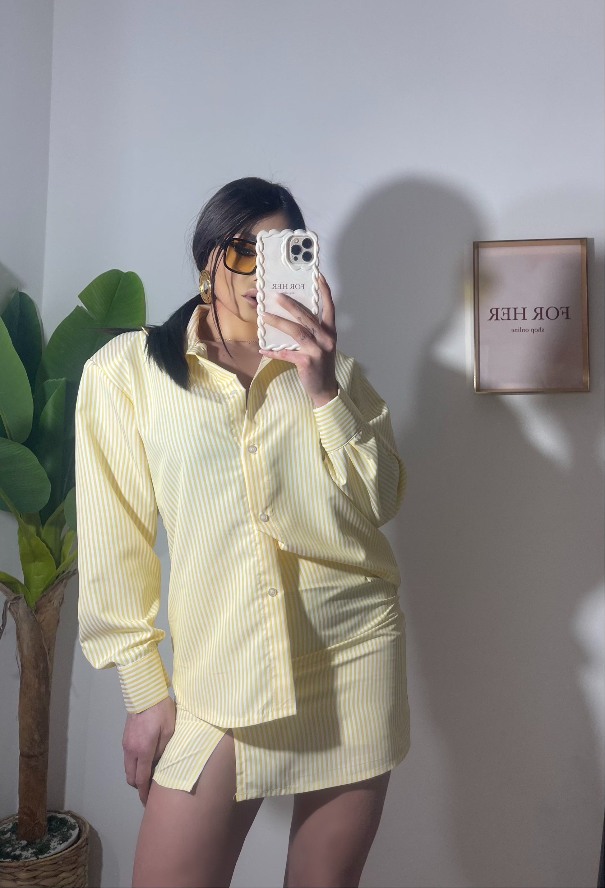 Cordset righe yellow