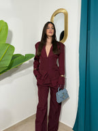 Tailleur con Corsetto Bordeaux