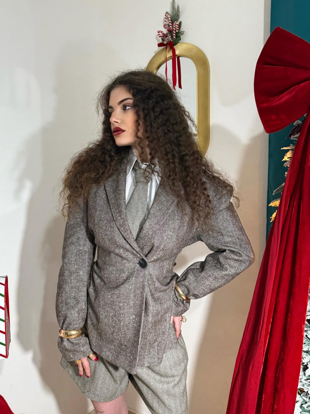 Blazer strutturato spalline