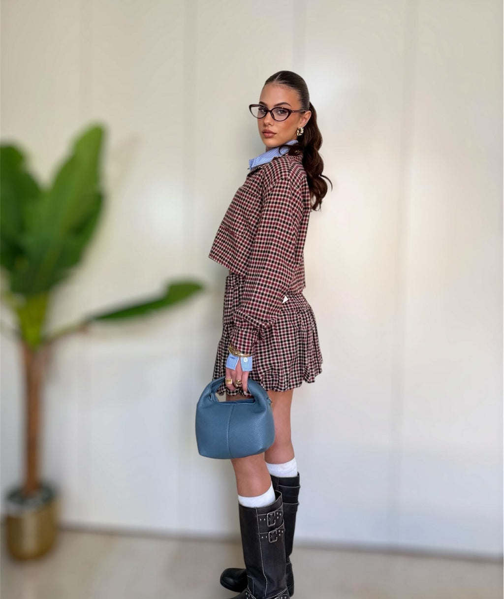 Coordinato quadri Gonna e Camicia