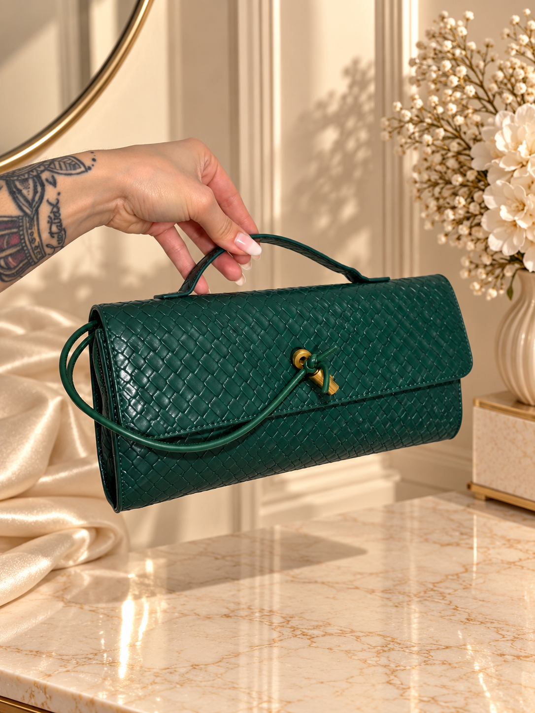 Clutch Bottega verde