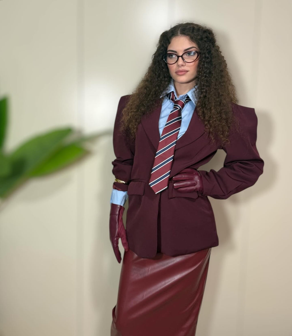 Blazer spalline bordeaux