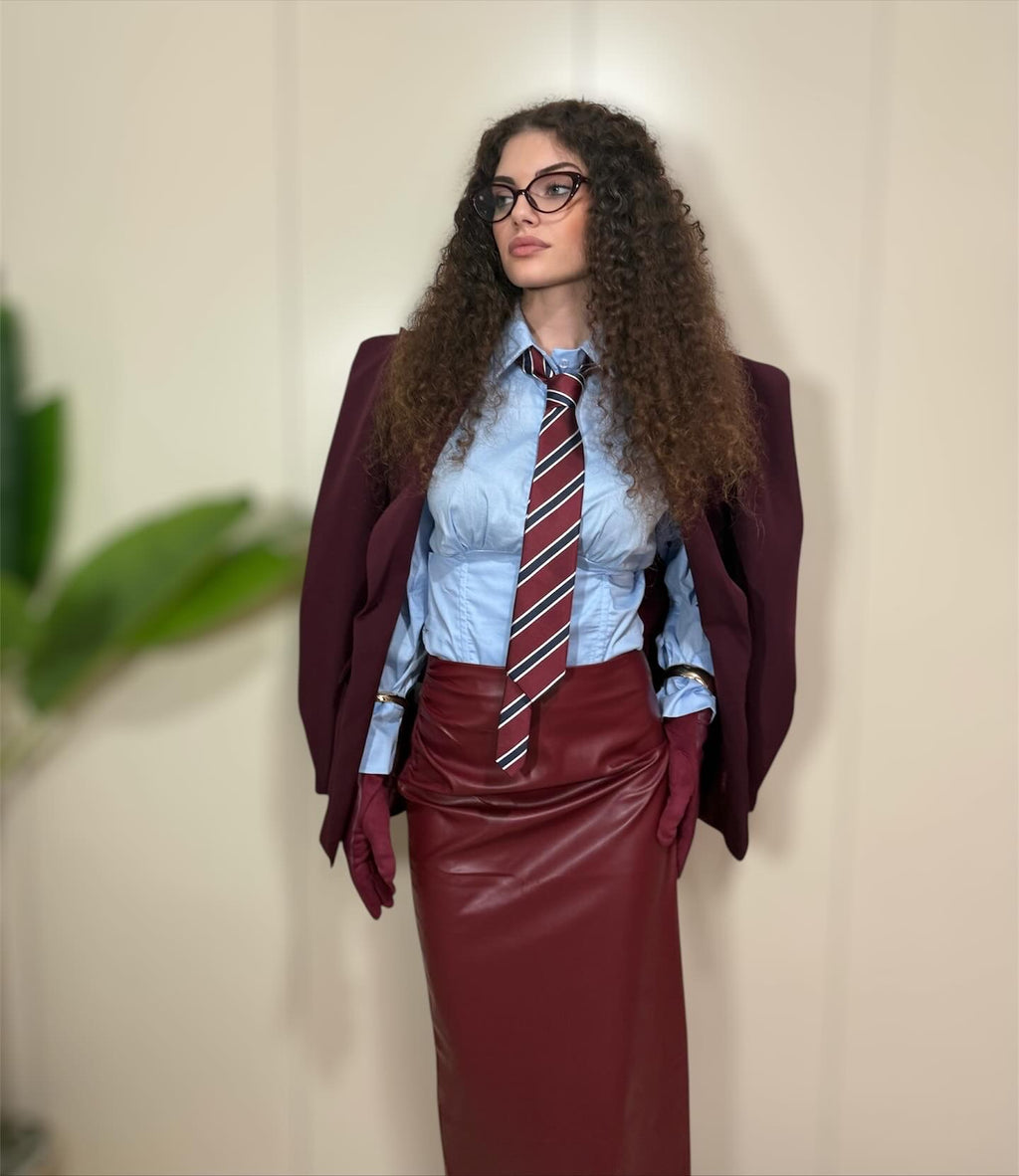 Blazer spalline bordeaux