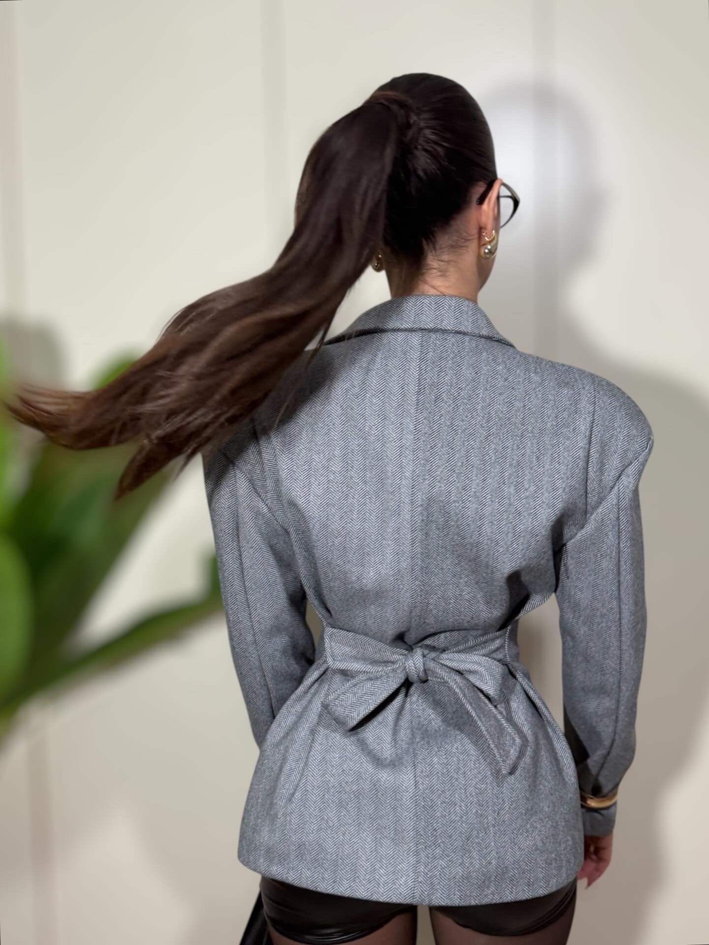 Blazer coat avvitato Grey