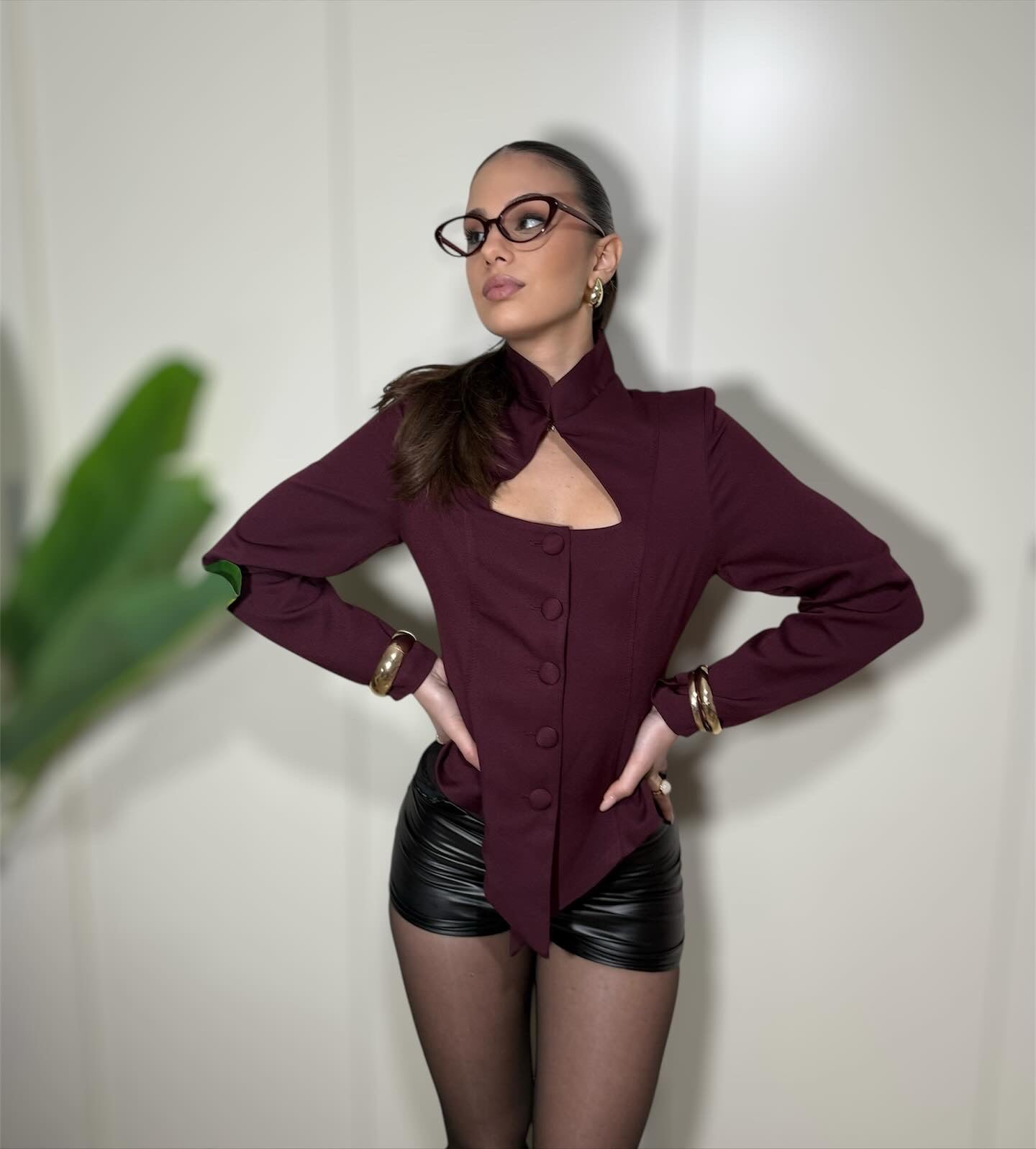 Blazer/Bustier bordeaux