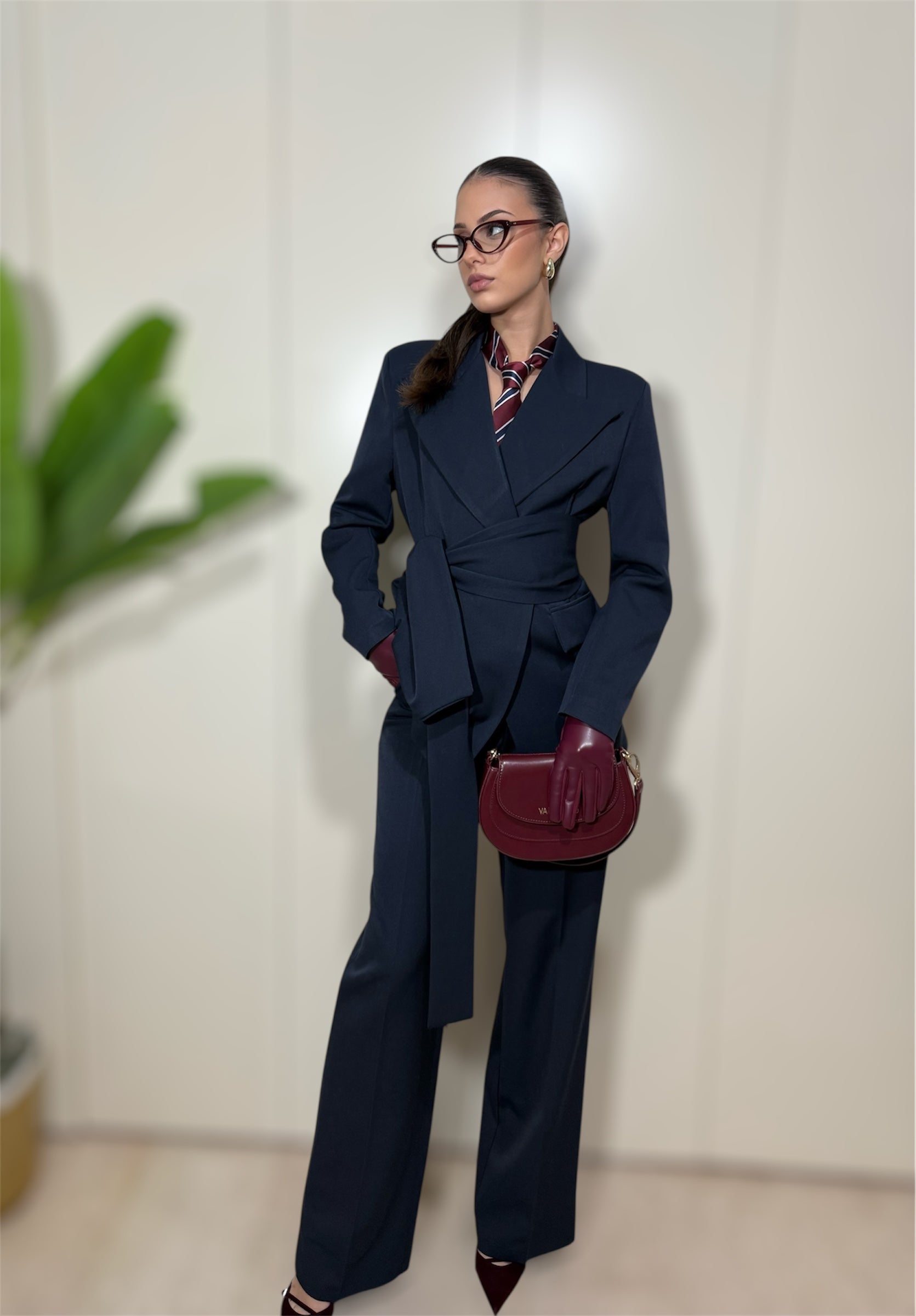 Tailleur Penelope blu navy