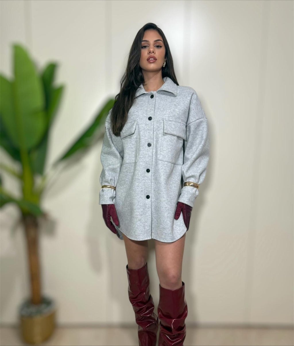 Maxi abito/camicia Grey