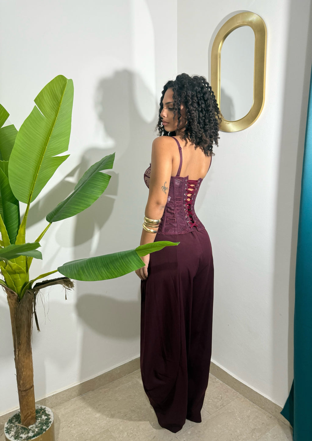 Pants Balloon Bordeaux