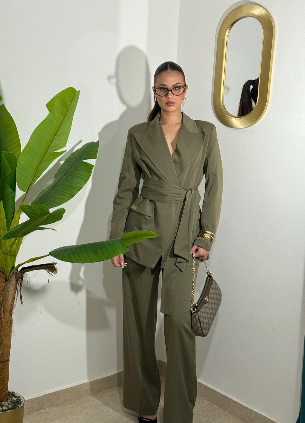 Tailleur Divina Verde Military