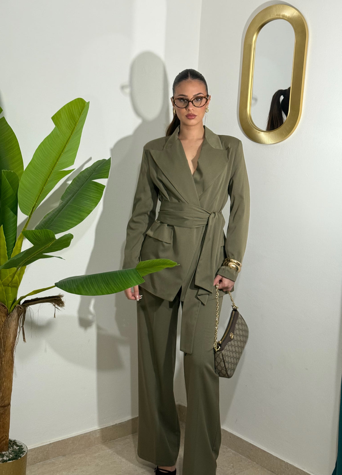 Tailleur Divina Verde Military