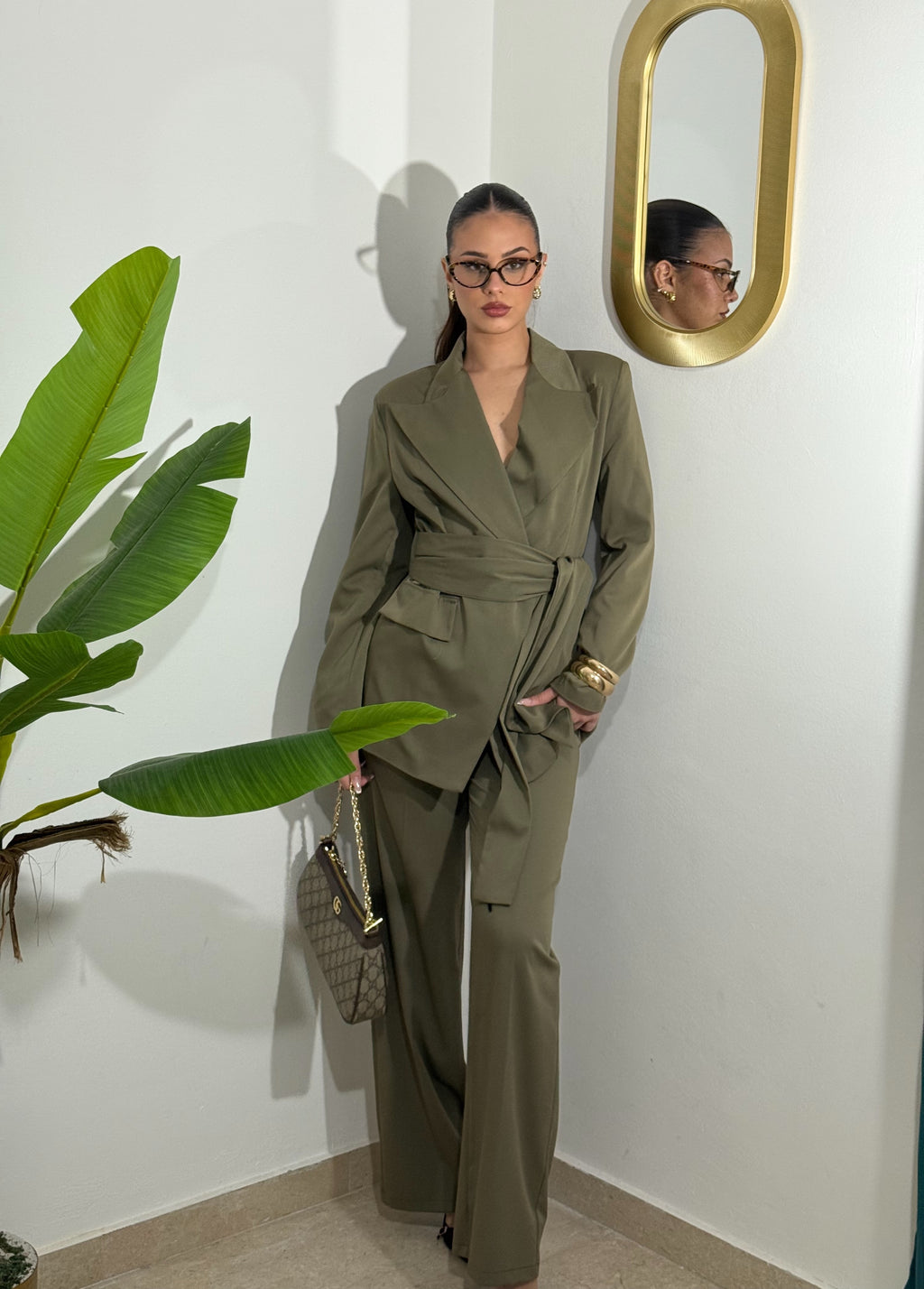 Tailleur Divina Verde Military